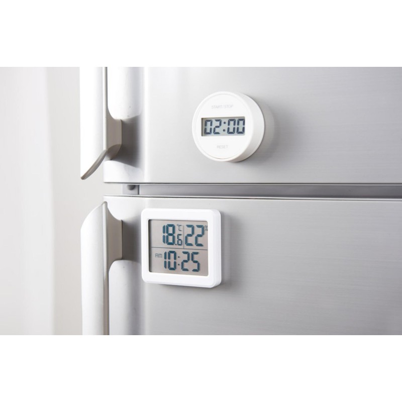 Marutatsu Thermometer/Hygrometer, Table Clock, Digital Clock, Simple, Easy to Read