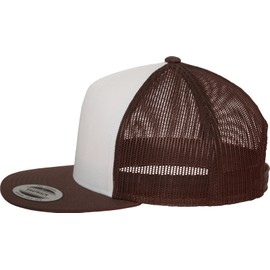 Flex fit Classic Trucker Men's Hat Multi-Coloured BRN/Wht/BRN Size:One Size