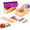 100 Bags Soap Making Kit with Bamboo Cutting Box Stainless