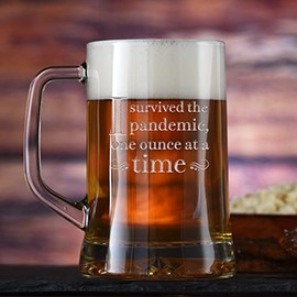 I Survived The Pandemic, One Ounce At A Time Beer Mug Set of 4