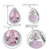 Flyonce Women's Full Cubic Zirconia Wedding Teardrop Stud Earrings Pale