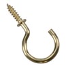 AB Tools Shouldered Screw Hooks Fasteners Hanger Brass Plated 15mm