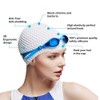 Tripsky Silicone Swim Cap,Comfortable Bathing Cap Ideal for Curly Short
