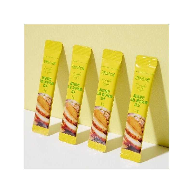 바른생활 리얼 파인애플 효소 1박스(1개월분) 3g x 30포 역가수치 높은