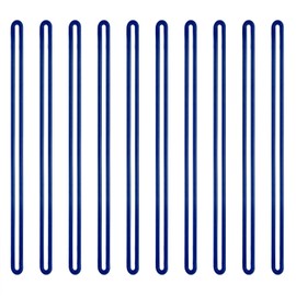 Mini Skater Plastic Luggage Tag Loop Straps 6Inch/15cm Bag Tags Loops Secure & Stylish Travel Essential for Backpack Suitcases Cruise Luggage Tag Holders, 10-Pack (Blue)