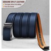 KEMISANT Men's Leather Belt Ratchet Automatic Buckle for Men Business