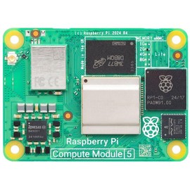 Raspberry Pi CM5104000 Compute Module 5, 4GB RAM, 2.4GHz Quad-Core ARM Cortex-A76, Wi-Fi/Bluetooth, 1Gbps Ethernet