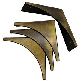 brandname Mizhang Corner Protector Edge 4 Pcs Retro Metal Decorative Box Corner Protector Safety Bumpers for Cabinet Chest Desks Jewelry Box Drawer Tables Furniture Hardware Accessories(Bronze)