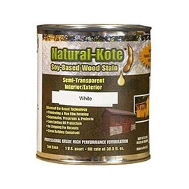 Natural-Kote Soy-Based Wood Stain (1 Gallon, Semi-Solid White)