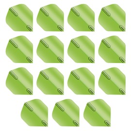 RED DRAGON Hardcore XT Fluoro Green Extra Thick Standard Dart Flights - 5 sets Per Pack (15 Dart Flights in total)