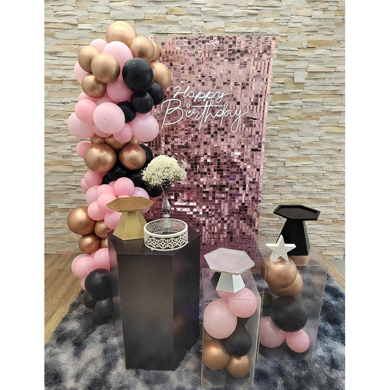 Pink Shimmer Wall Backdrop 36 Panels Cover 6 x 6