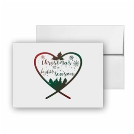 A heart shaped christmas is a joyful season, christmas blank cards CC-15086
