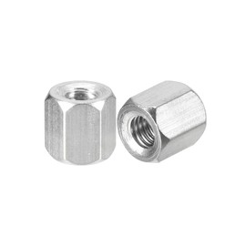 sourcing map M6 x 1 Distance 12 mm Length Coupling Nuts 8 Pieces 304 Stainless Steel Metric Hex Rod Coupling Nuts