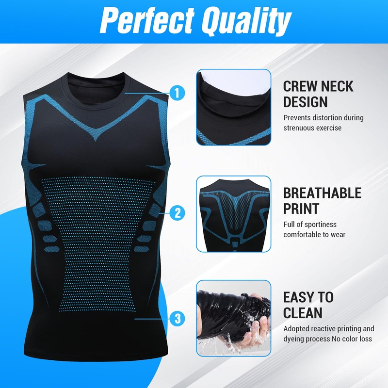 Ronronner 2 Pieces 2024 Ionic Shaping Vest, Ionic Shaping Men's