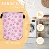 Pink Smiley Face Laundry Basket, Boho Laundry Hamper Foldable Waterproof
