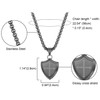 Cupimatch Cross Chain Stainless Steel Men Women Cross Prayer Shield