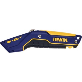 IRWIN Utility Knife, Carbon Steel Blade, Retractable, Foldable and Portable, Storage for Up To 5 Blades (IWHT10436)
