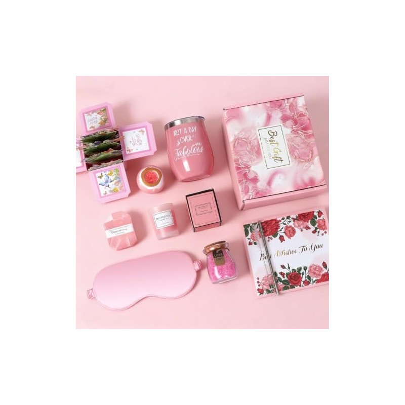 Regalos de Cumpleaños para Mujeres, 12pcs Canasta de Spa Relajante