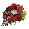 Artificial Garland Red Geranium Garland Spring Summer Front Door Wall