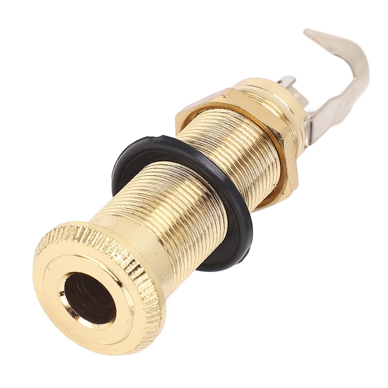 Guitar End Pin Jack Socket Threaded Metal 6.35mm for Bass