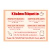 2 Pcs Kitchen Etiquette Sign 5x7 Inch Fridge Magnet Kitchen