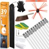 Sealegend 39 Feet Chimney Sweep Kit Chimney Brush, Chimney Cleaning
