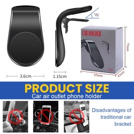 Pack of 2 Compatible Magnetic Holder, Car for Air Vents, Car Mount, Speedometer Holder with Clip, Car for Air Vents, Car Mount