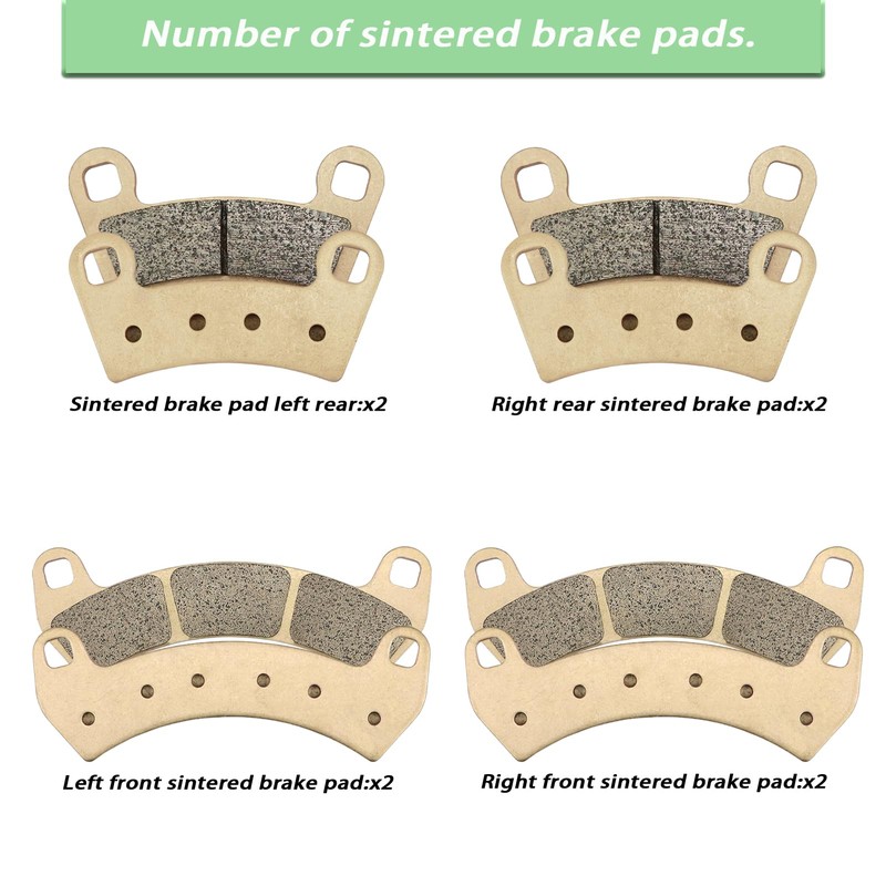 Sintered Front & Rear Brake Pads for Polaris General 1000