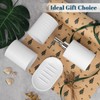 UHEY HOME Plastic Bathroom Accessories Set 4Pcs, White Bathroom Accessory