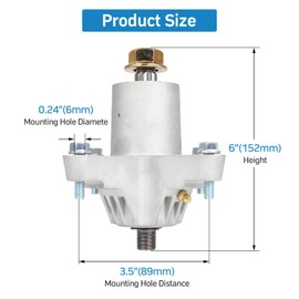 Spindle Assembly for 618-0138 618-0138A 618-0142 618-0142A 618-0142C 918-0138A 918-0138C 918-0142 918-0142A Compatible with MTD 38 42 inch F G Deck Troy-Bilt Tuffy Lawn Tractors Mandrel Assembly