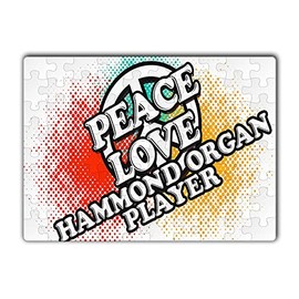 Makoroni -Peace Love Hammond Organ Player - Jigsaw Puzzle 80 pcs, DesX68