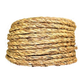 SGT KNOTS Twisted Manila Rope - Natural 3 Strand Fiber Hemp Rope for Indoor and Outdoor Use | Multipurpose Manila Rope for Crafts, DIY Projects, Home Decorating, Climbing | 1/4 in x 300 ft