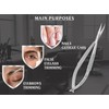 Cuticle Scissors Extra Fine Curved Eyebrow Scissors, Professional Ultra Sharp