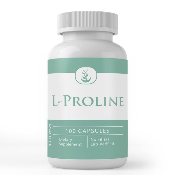 Pure Original Ingredients L-Proline, (100 Capsules) Always Pure, No Additives Or Fillers, Lab Verified