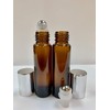 Ananda Corporation 10ml [1/3 oz] Amber Glass Rollon Bottle with