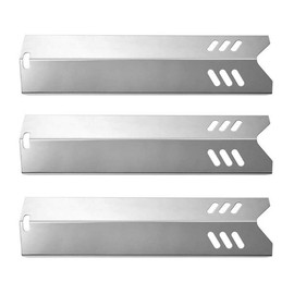 Htanch SN1581(3-Pack) Stainless Steel Heat Plate Replacement for Backyard Grill GBC1406W-C, Uniflame GBC1030W, GBC1030WRS, GBC1030WRS-C, GBC1134W, GBC1134WRS (14 3/16 X 3 13/16)