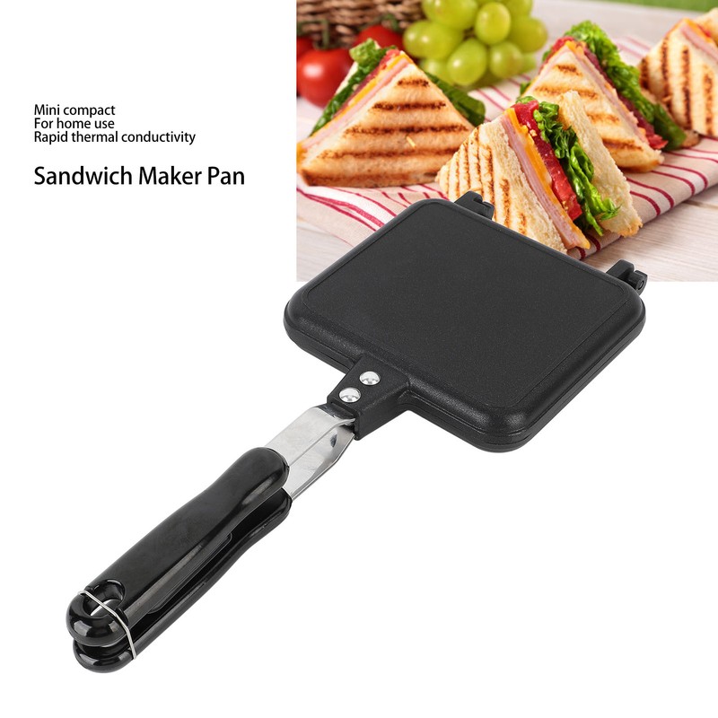Sandwich Maker Pan Aluminum Alloy Nonstick Hot Sandwich Maker Stovetop