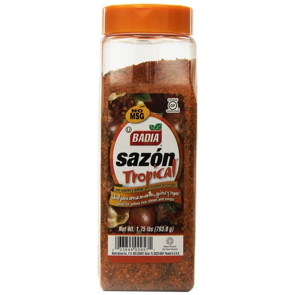 Badia Sazon Tropical with Annatto and Coriander, 1.75 Pound (Pack of 6)