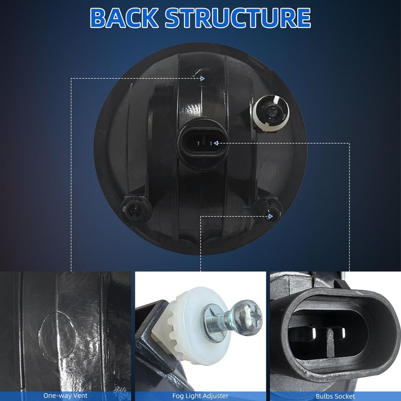 Rvplpr Fog Light Compatible with 2007-2013 GMC Sierra 1500