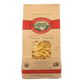 UD_Montebello Organic Pasta Case of 12-1 Lb Variety Pack Penne Rigate Macaroni Spaghetti Made From Durum Wheat Kosher Certified