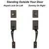 Dynasty Hardware RID-HER-405-12PR Ridgecrest Front Door Dummy Handleset, Aged Oil