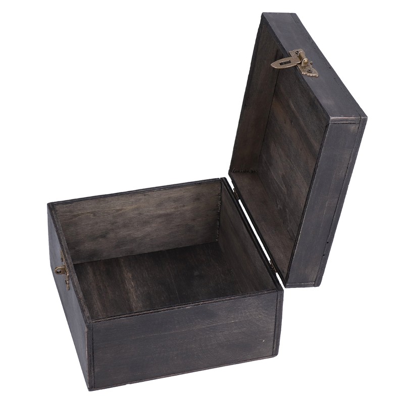 Treasure Props Storage Box with Password Lock Retro Wooden Storage