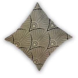 Cushion Covers Pack of 2 Cushion Covers Throw Pillow Cases Shells for Couch Sofa Home Decor Golden Art Deco Pattern 45cm x 45cm