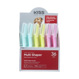 Kiss New York Eyebrow Razor Trimmer Facial Hair Shaper Remover, Multipurpose Exfoliating Dermaplaning Dermaplane Shaving Tools for Men & Women 36 Count