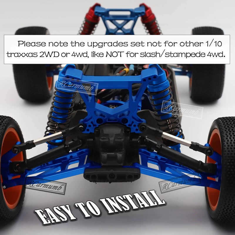 Rcarmumb Upgrades Part for 1/10 Rustler 4x4 BL-2S（#67164-4）,Alloy Front Rear