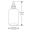 4 Ounce Boston Round Bottles, PET Plastic Empty Refillable BPA-Free,