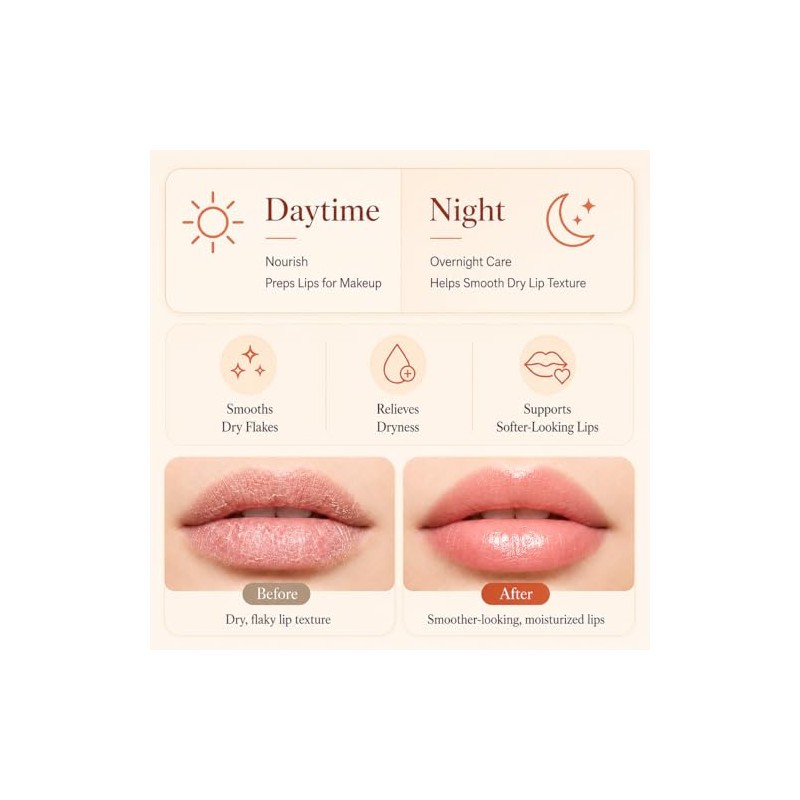 Strawberry & Honey Lip Mask Set with Applicator Brush, Vitamin