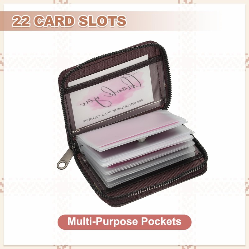 PATIKIL Credit Card Holder Zipper Wallet, Leather Card ID Case