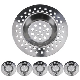 Kitchen strainer, hair strainer, shower made of highest quality 304 stainless steel, perfect as a kitchen strainer, shower, hair catcher and drain fairy for sinks, sinks and bathtubs (set of 6,