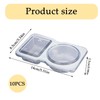 XcnPer 10 PCS Double Compartment Snack Pot, Snack Containers with